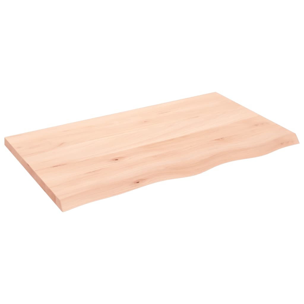 Bänkskiva för badrum 100x60x(2-4) cm obehandlat massivt trä