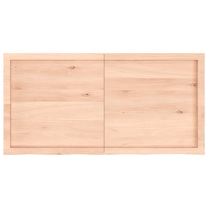 Bänkskiva för badrum 120x60x(2-6) cm obehandlat massivt trä
