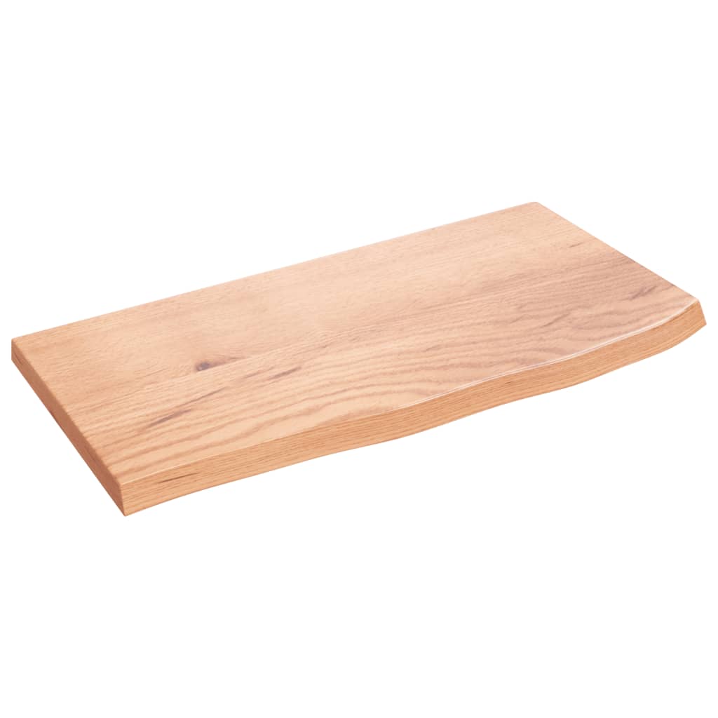 Bänkskiva badrum ljusbrun 60x30x2 cm behandlat massivt trä