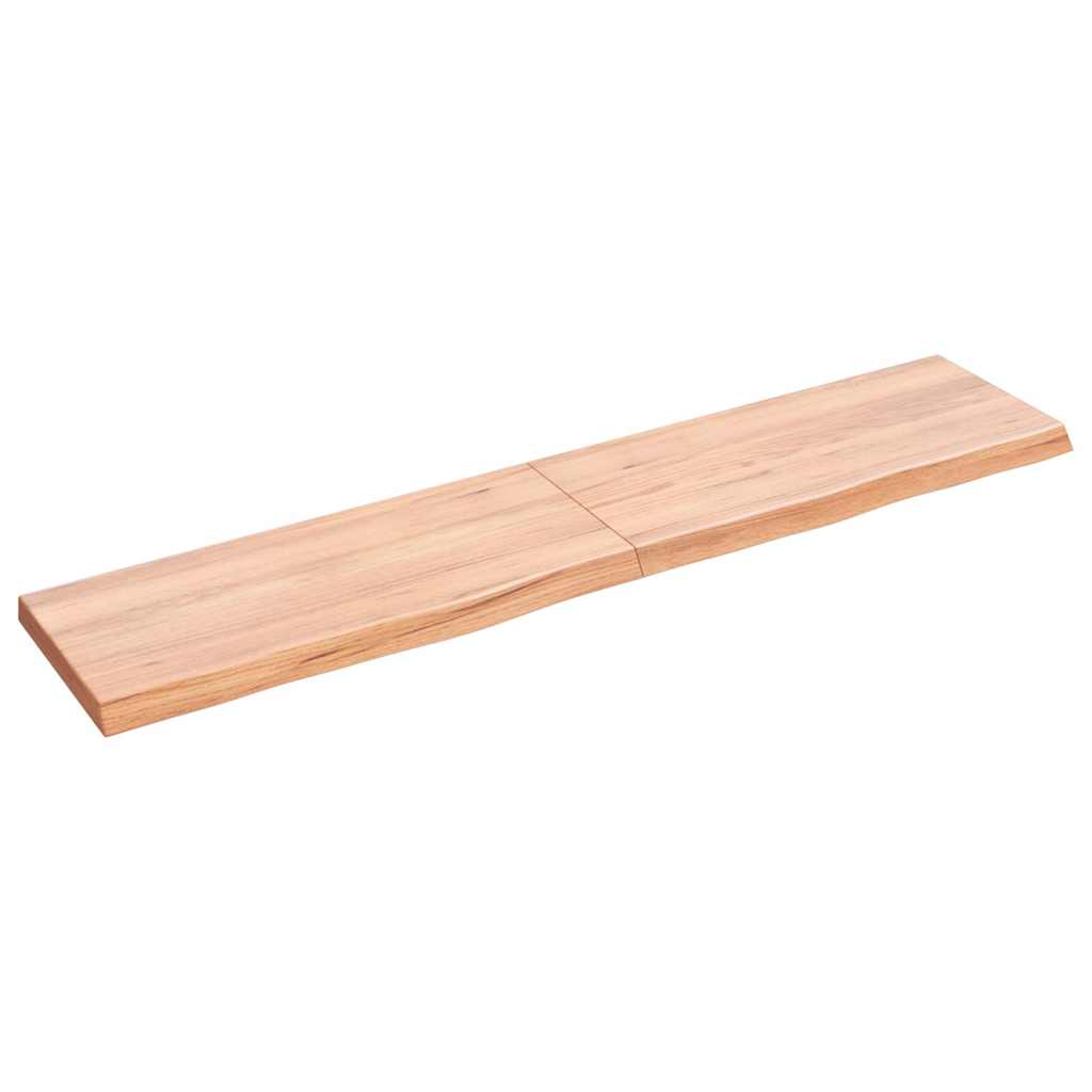 Bänkskiva badrum ljusbrun 140x30x(2-4) cm behandlat massivt trä