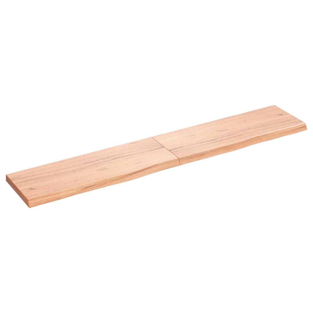 Bänkskiva badrum ljusbrun 160x30x(2-4) cm behandlat massivt trä