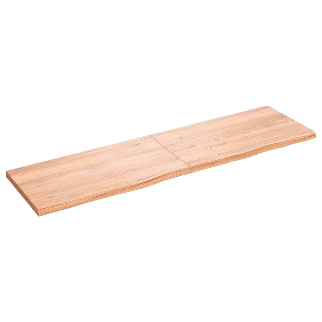 Bänkskiva badrum ljusbrun 180x50x(2-4) cm behandlat massivt trä