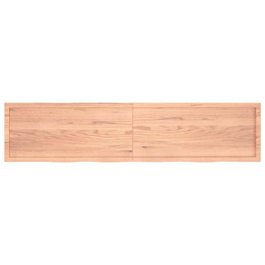 Bordsskiva ljusbrun 220x50x(2-6) cm behandlad massiv ek