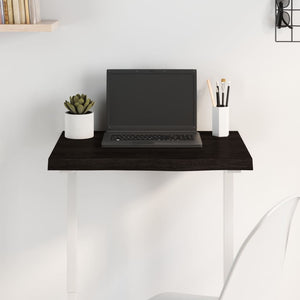 Bordsskiva mörkbrun 60x50x(2-4) cm behandlad massiv ek