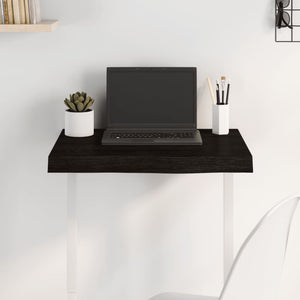 Bordsskiva mörkbrun 60x50x(2-6) cm behandlad massiv ek