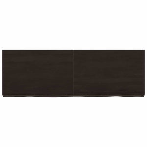 Bordsskiva mörkbrun 120x40x(2-4) cm behandlad massiv ek