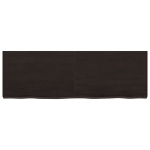 Bordsskiva mörkbrun 120x40x(2-6) cm behandlad massiv ek