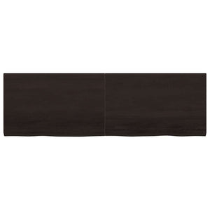 Bordsskiva mörkbrun 160x50x(2-4) cm behandlad massiv ek