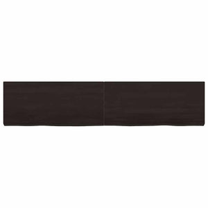 Bordsskiva mörkbrun 180x40x(2-6) cm behandlad massiv ek
