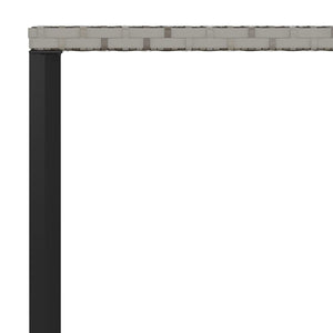 Matgrupp för trädgården med dynor 6 delar grå konstrotting