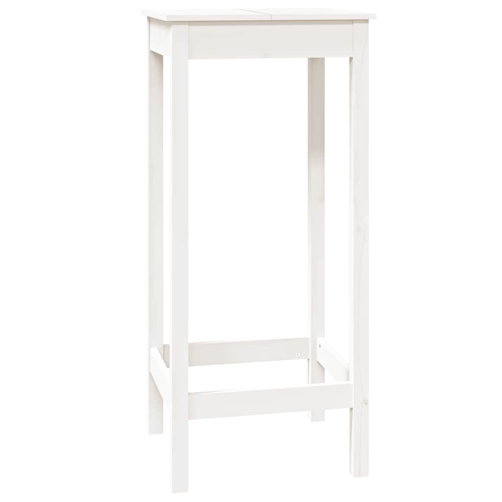 Barbord vit 50x50x110 cm massiv furu