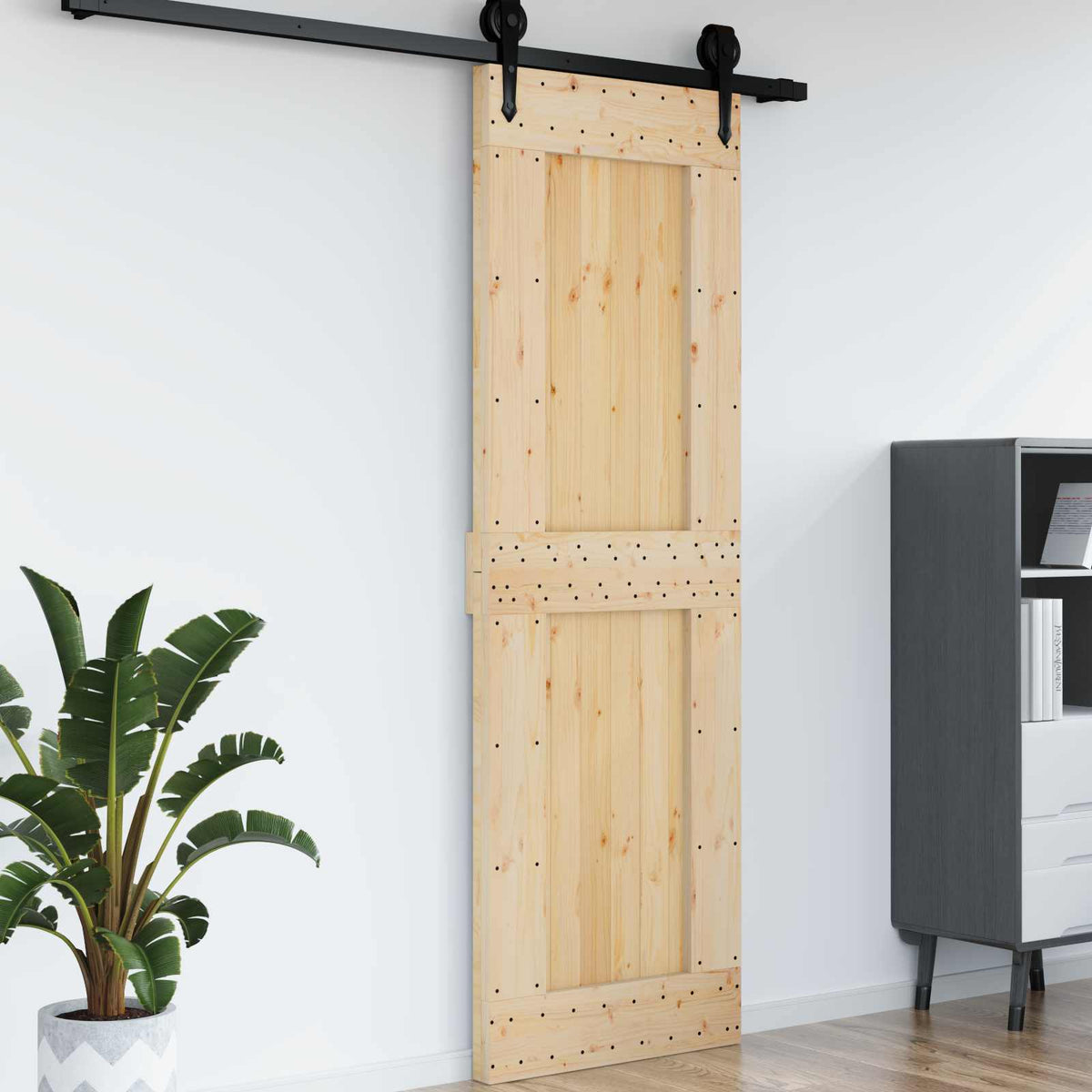 Slät dörr NARVIK 70x210cm Massiv furuträdörr (obehandlad)