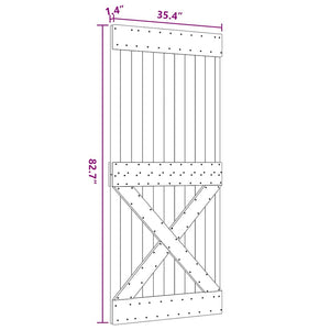 Dörr NARVIK 90x210 cm massiv furu