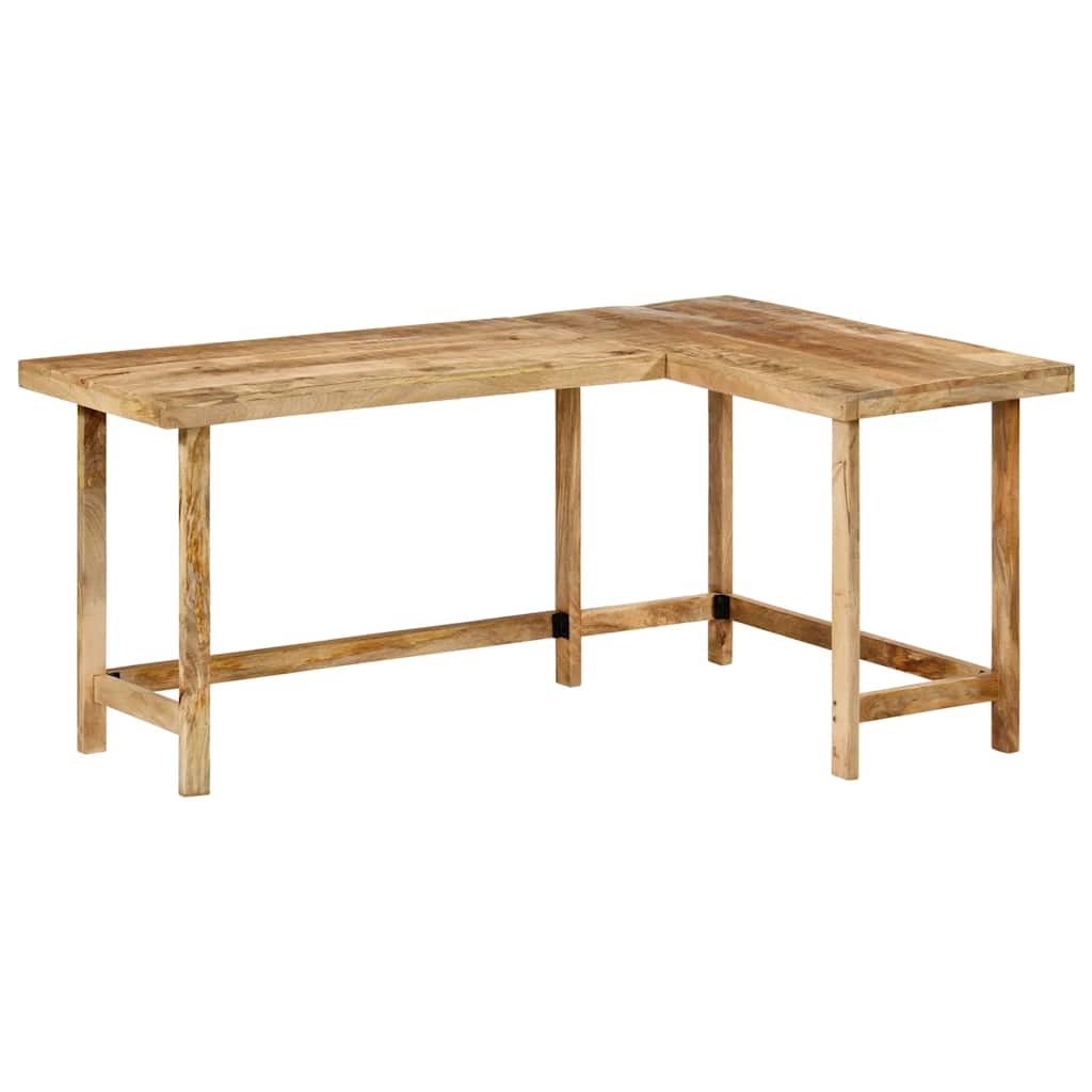 Skrivbord 165x110x75 cm massivt mangoträ