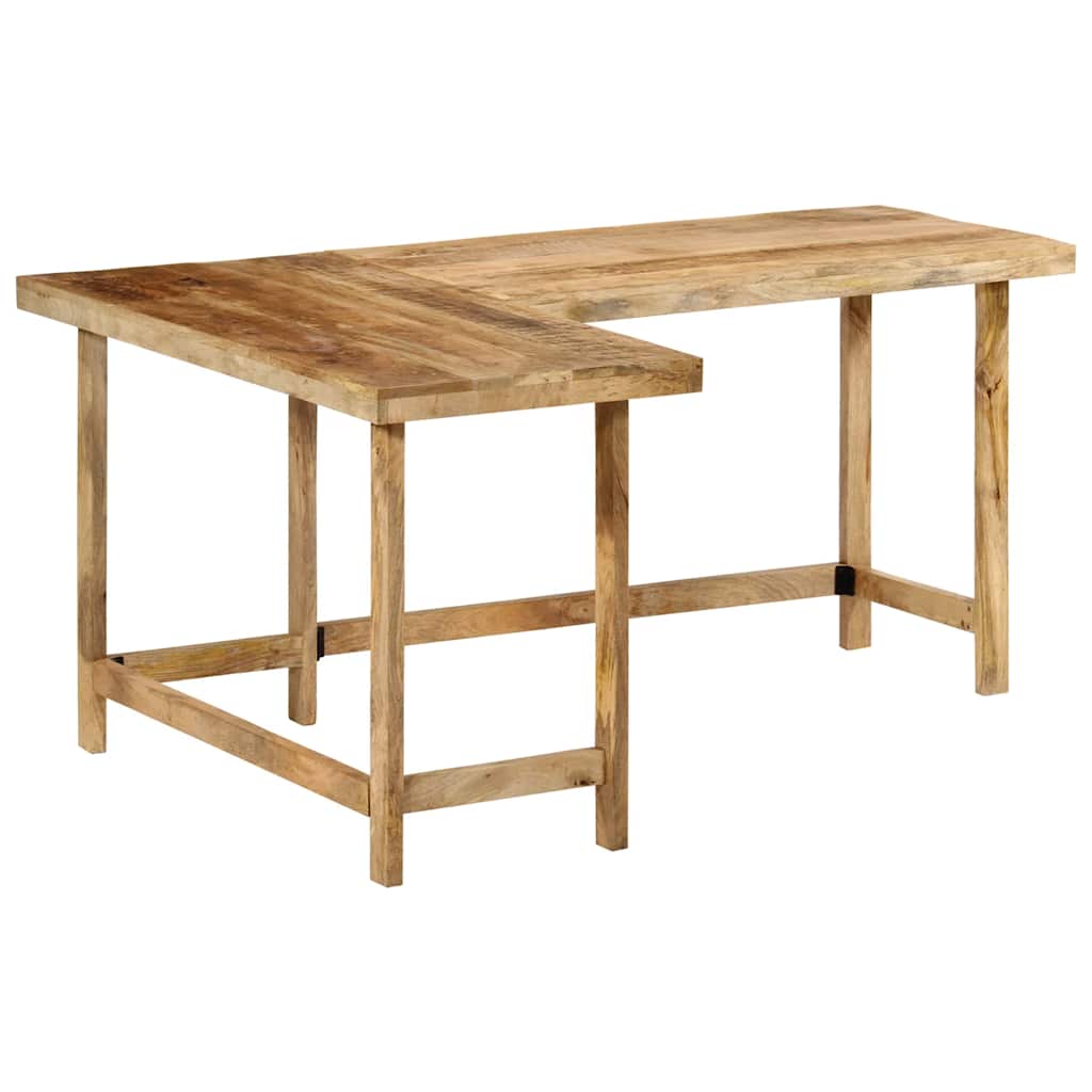 Skrivbord 165x110x75 cm massivt mangoträ