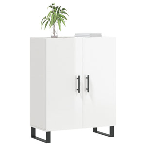 Skänk vit högglans 69,5x34x90 cm konstruerat trä