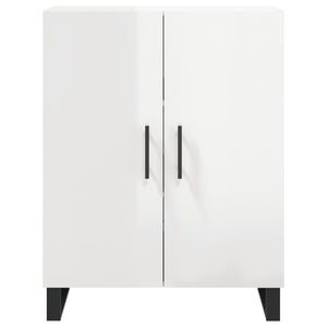 Skänk vit högglans 69,5x34x90 cm konstruerat trä