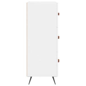 Byrå vit 69,5x34x90 cm konstruerat trä