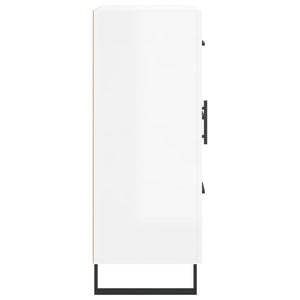 Skänk vit högglans 69,5x34x90 cm konstruerat trä