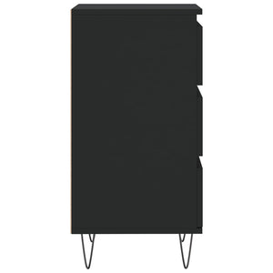 Byrå svart 40x35x70 cm konstruerat trä