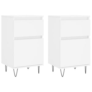 Byråer 2 st vit 40x35x70 cm konstruerat trä
