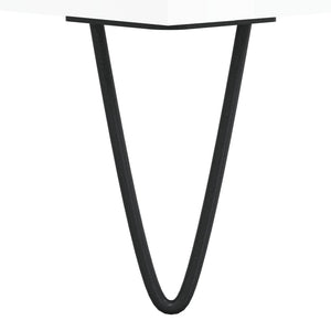 Stereobänk vit högglans 74,5x38x48 cm konstruerat trä