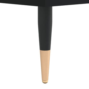 Stereobänk svart 84x38x89 cm konstruerat trä