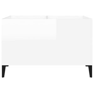 Stereobänk vit högglans 74,5x38x48 cm konstruerat trä