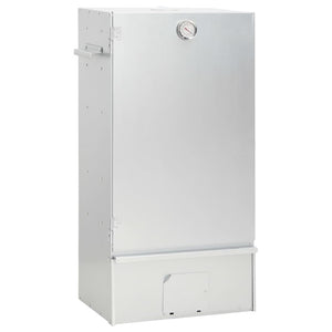 Röktunna och grill med träflis 44,5x29x83 cm galvaniserat stål