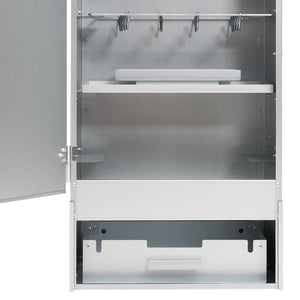 Röktunna och grill med träflis 44,5x29x83 cm galvaniserat stål