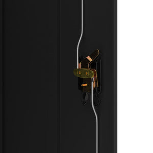 Dokumentskåp svart 90x40x105 cm stål