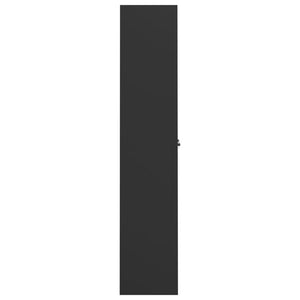 Dokumentskåp svart 90x40x200 cm stål