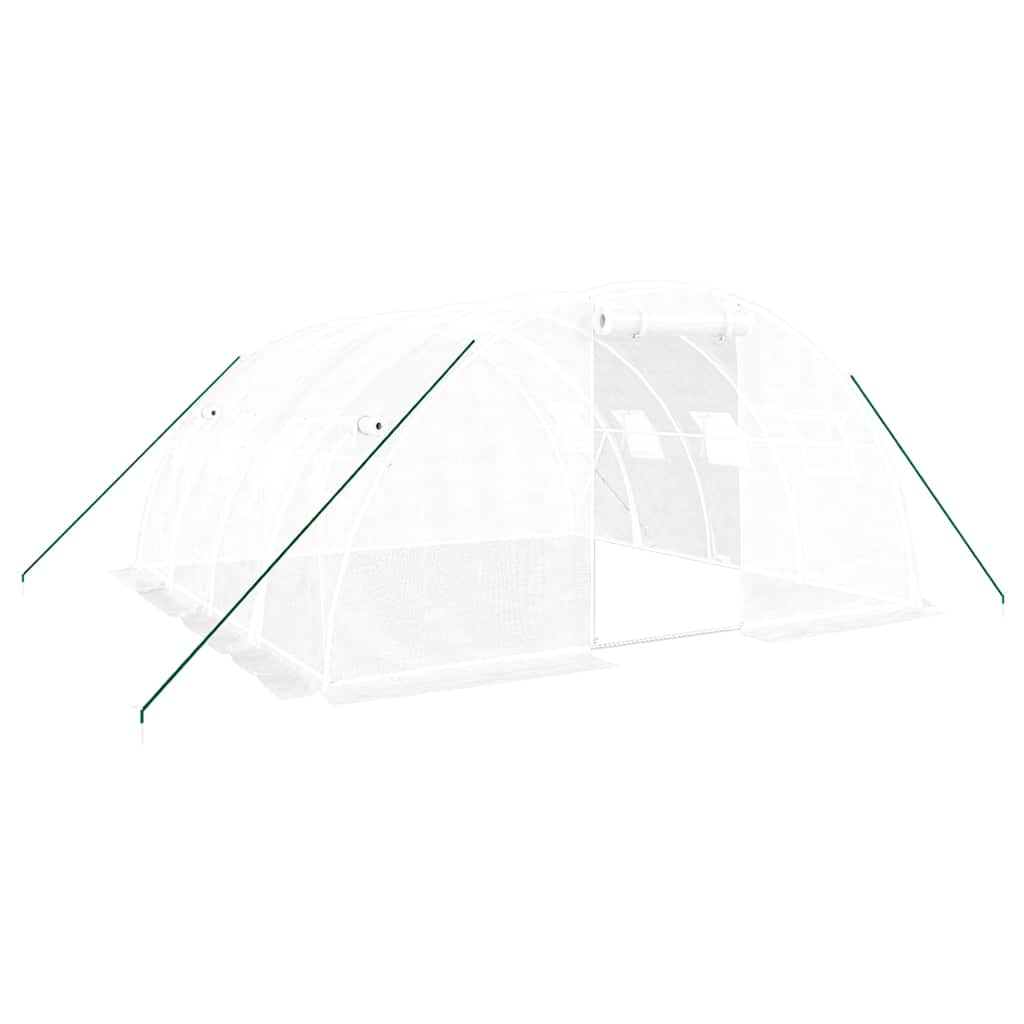 Växthus med stålram vit 16 m² 4x4x2 m