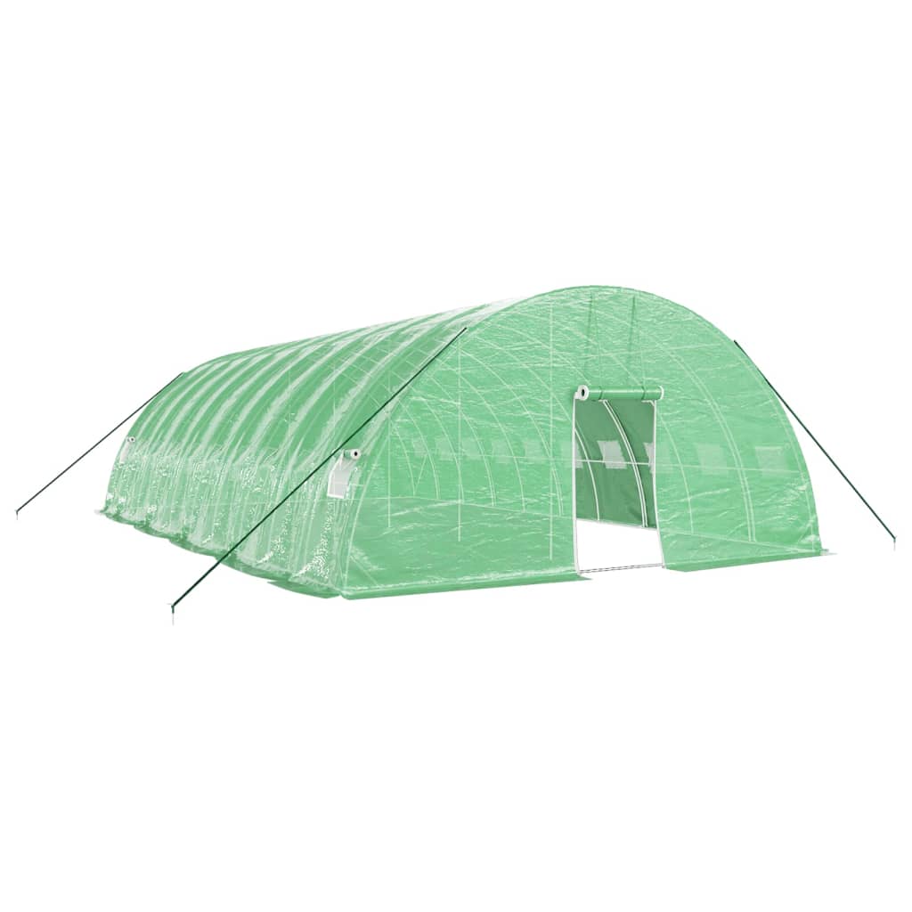 Växthus med stålram grön 60 m² 10x6x2,85 m