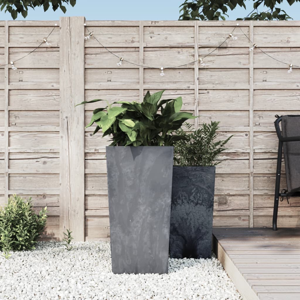 Blomkruka med avtagbar insida grå 21/49 L PP betonglook