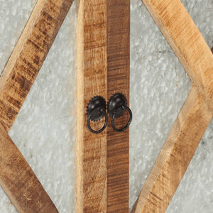 Skänk 80x30x71 cm massivt grovt mangoträ och metall