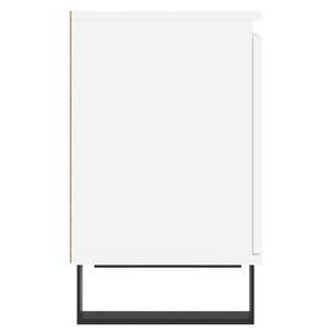 Sängbord 2 st vit 40x30x50 cm konstruerat trä