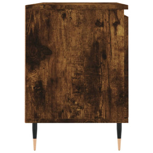 Tv-bänk rökfärgad ek 104x35x50 cm konstruerat trä