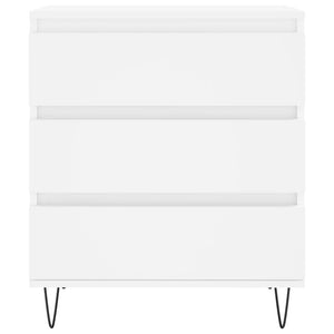 Byrå vit 60x35x70 cm konstruerat trä