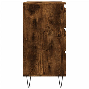 Byrå rökfärgad ek 60x35x70 cm konstruerat trä