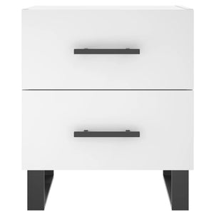 Sängbord vit 40x35x47,5 cm konstruerat trä