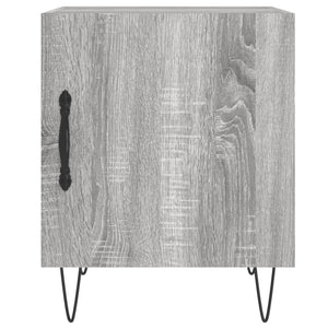 Sängbord 2 st grå sonoma 40x40x50 cm konstruerat trä