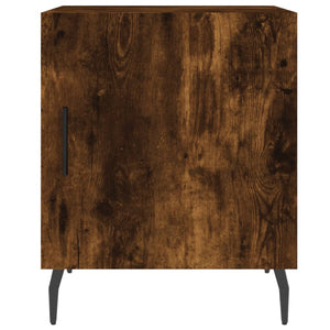 Sängbord 2 st rökfärgad ek 40x40x50 cm konstruerat trä