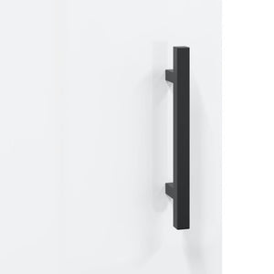 Sängbord vit högglans 40x40x50 cm konstruerat trä