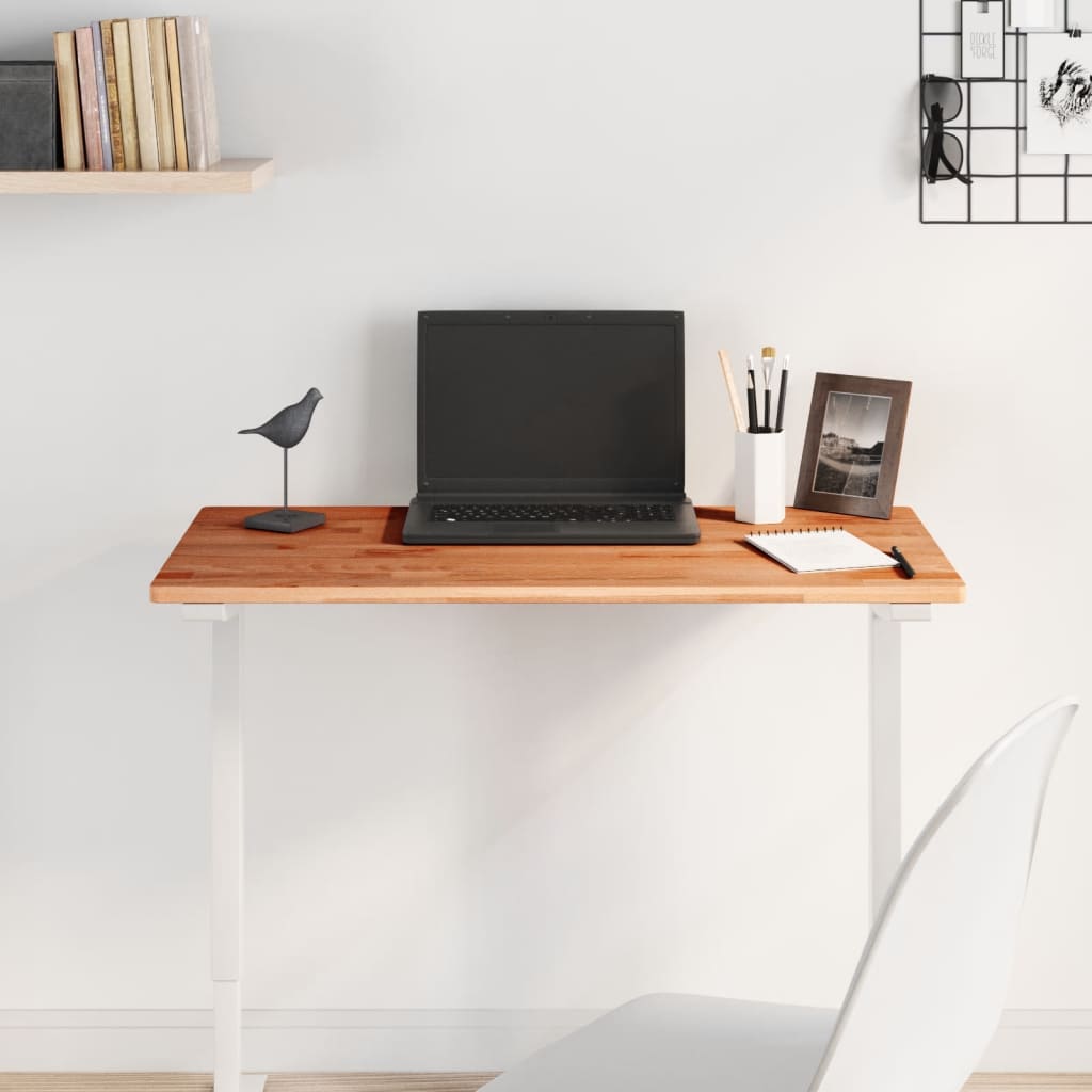 Bordsskiva 80x40x1,5 cm rektangulär massivt bokträ