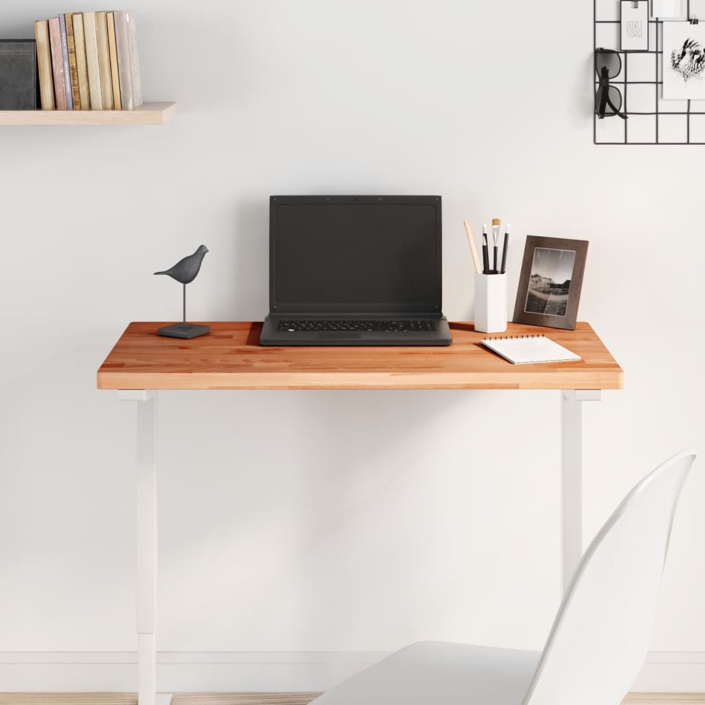 Bordsskiva 80x40x2,5 cm rektangulär massivt bokträ