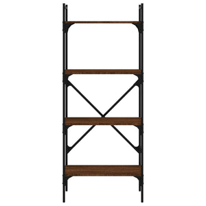 Bokhylla 4 hyllplan brun ek 56x31,5x138,5 cm konstruerat trä