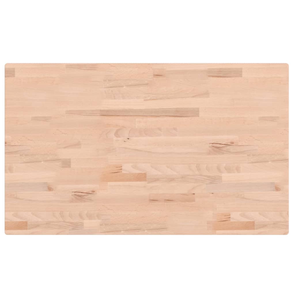Bänkskiva för badrum 100x60x2,5 cm massivt bokträ