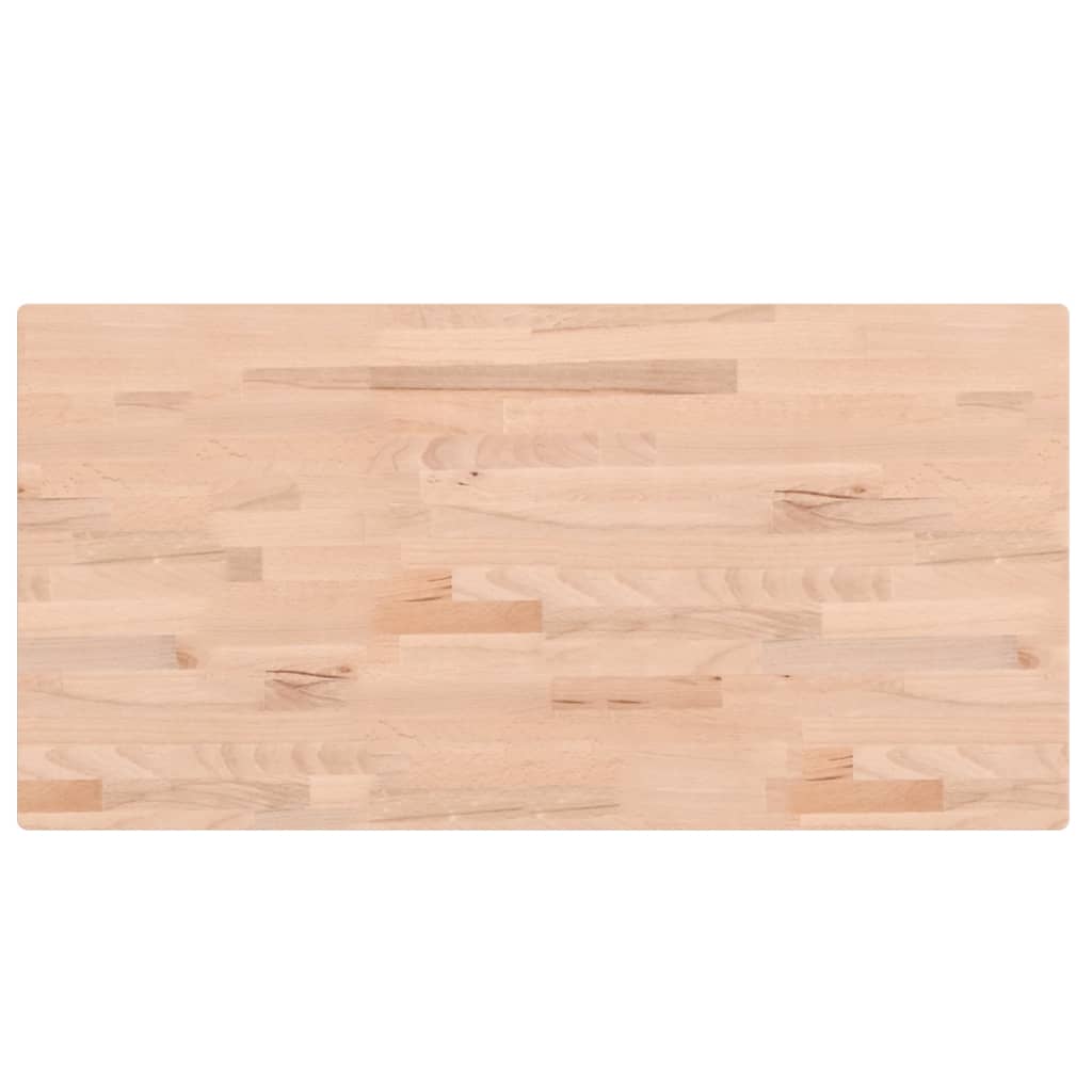 Bänkskiva för badrum 100x50x4 cm massivt bokträ