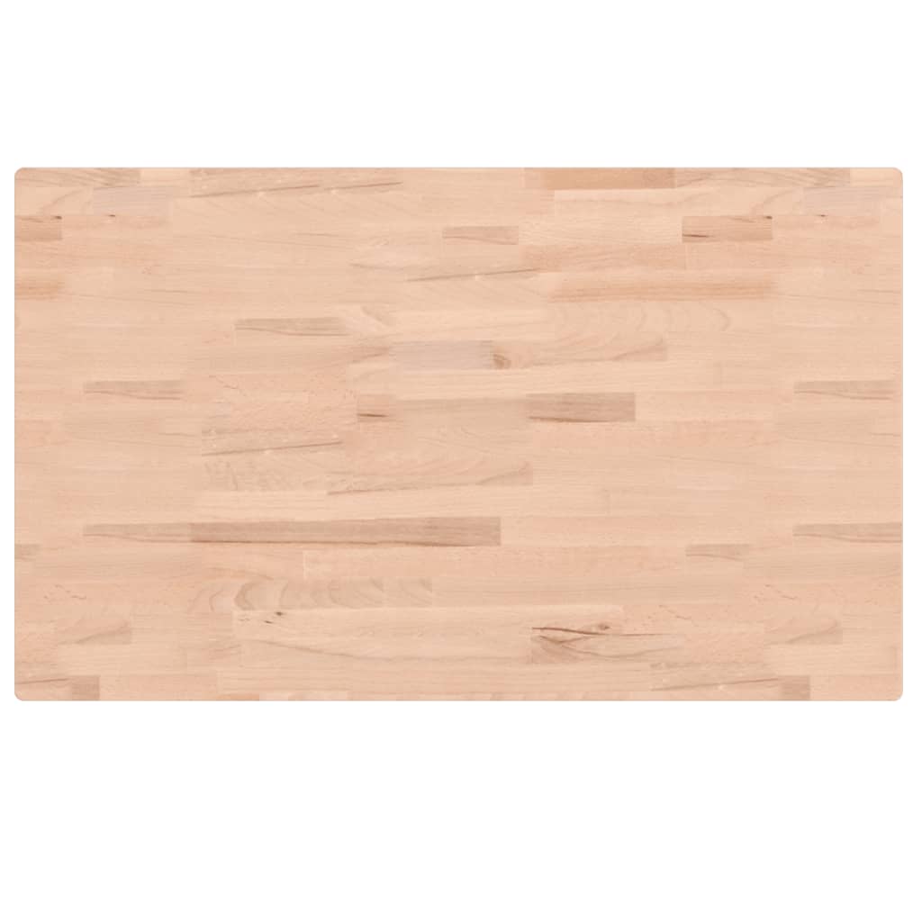 Bänkskiva för badrum 100x60x4 cm massivt bokträ